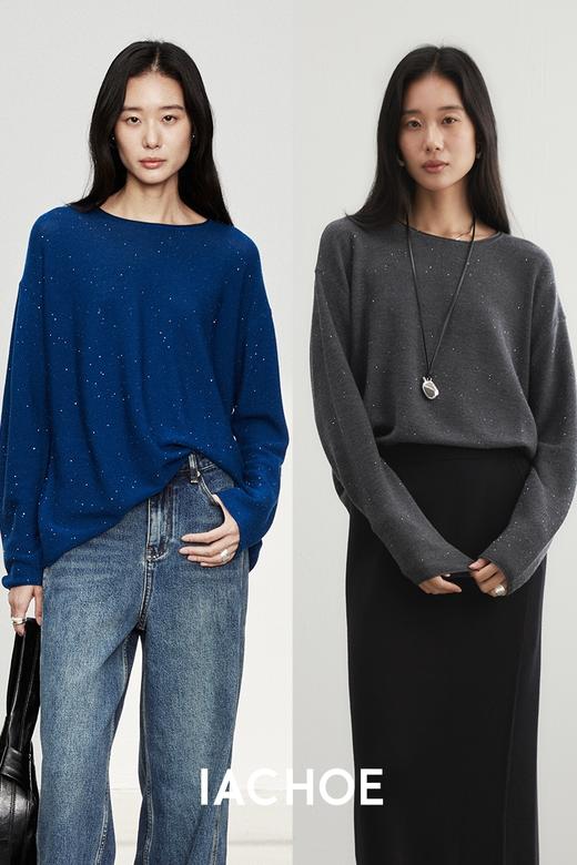 棉仓3561505008-秋装宽松满天星亮片羊毛衫毛衣*打底羊毛针织衫 商品图4