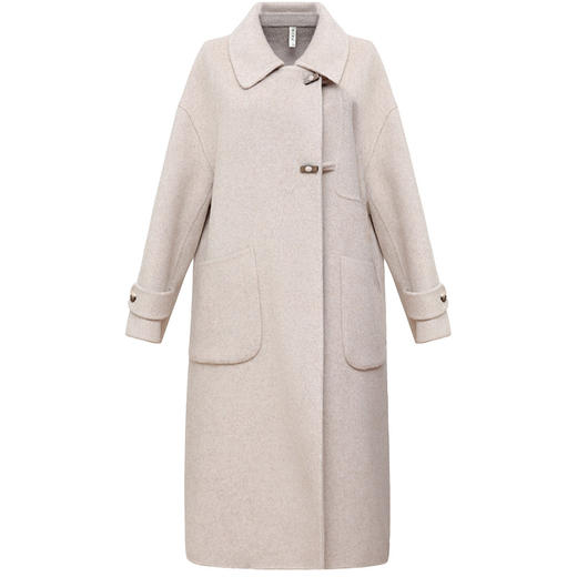 TZW-2024年秋冬新款小香风时尚双面呢大衣淑女气质过膝长款毛呢外套 商品图4