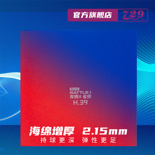 [热卖] 友谊729 省队器材蓝海棉无机版 奔腾2乒乓球套胶增粘适合无机胶水粘性套胶 商品图2