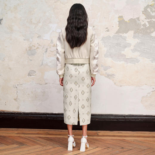 新中式拼接宽肩棒球服绣花外套23秋冬 商品图4