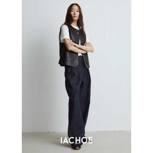 棉仓3561518003-秋季新款宽松显瘦松弛感阔腿裤  *沉淀原浆色牛仔裤女 商品图3