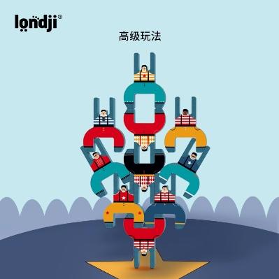 londji儿童进口木质玩具杂技演员 平衡游戏 商品图3