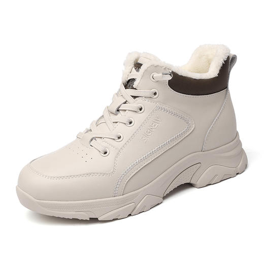 信诺舒适女鞋2024冬季新款加绒加厚高帮运动休闲鞋厚底妈妈鞋棉鞋M198-7Z 商品图3