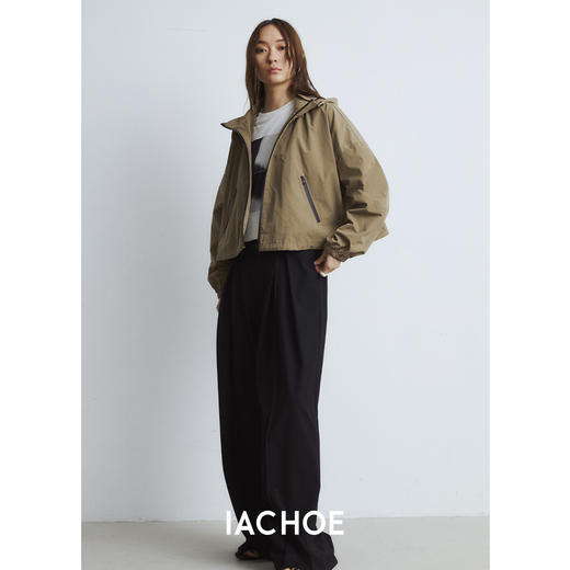 棉仓3561507001- jin口醋酸挺括有型夹克短外套  秋季宽松慵懒风设计感上衣 商品图3