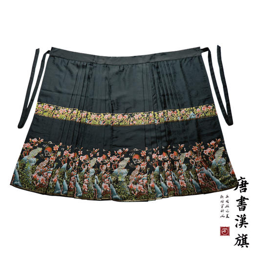 【玉堂春晓·曜石黑】马面裙织金妆花工艺改良国风新中式千里鹤套装 商品图7