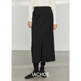 棉仓3531517018-前开叉半身裙