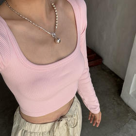 「无缝系列」绵柔纱线方领芭蕾&瑜伽服 - 无缝针织一体成型