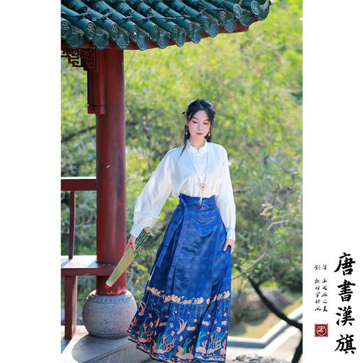 【逍遥游·苍苍】印花精美工艺新中式国风马面裙沉鱼落雁套装 商品图2