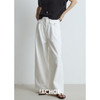 棉仓3561519001-秋季新品前身口袋白色牛仔裤  慵懒风宽松牛仔阔腿裤女 商品缩略图0