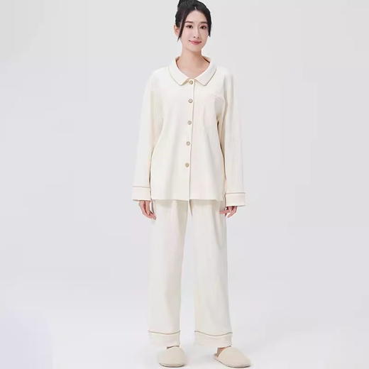 素道有机棉家居服套装  女士长袖套装【京东快递送货上门】 商品图0