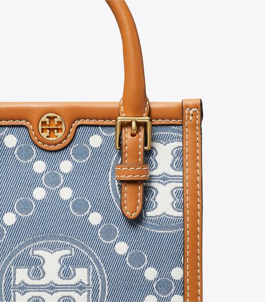 🎉黑五大促！Tory burch 专柜款牛仔老花琴谱包 商品图2