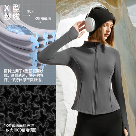 素湃Supield云感热力绒拉链开衫保暖打底衫修身女秋款7A抗菌透气 商品图1