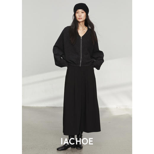 棉仓3561506001-【轻缩羊毛】秋装绵羊毛v领针织开衫外套  *毛衣开衫 商品图2