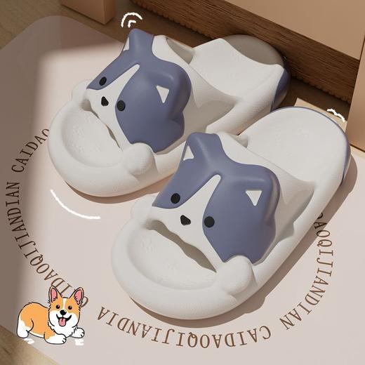 【时尚百搭，舒适耐穿】小狗柯基拖鞋，可爱动人；秋夏新款，轻便厚底增高，细节考究方便极。新款洗澡凉拖，室内外皆适宜，季节无言，品质有加。 商品图6