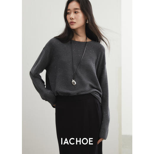 棉仓3561505008-秋装宽松满天星亮片羊毛衫毛衣*打底羊毛针织衫 商品图2