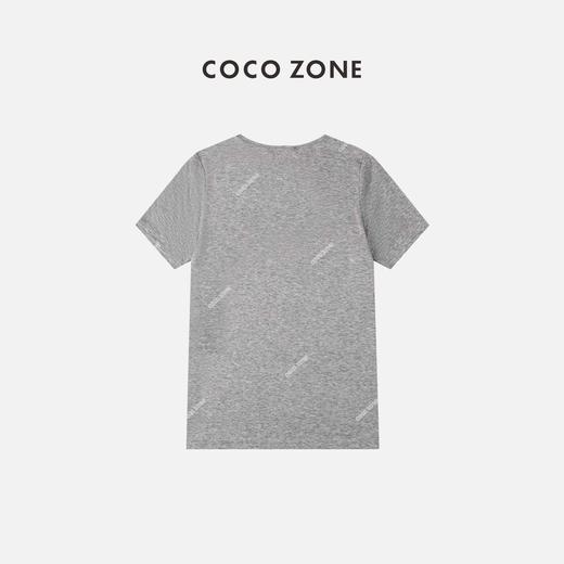 COCO ZONE 女士V领纯色休闲时尚短袖T恤 23C18260 商品图5