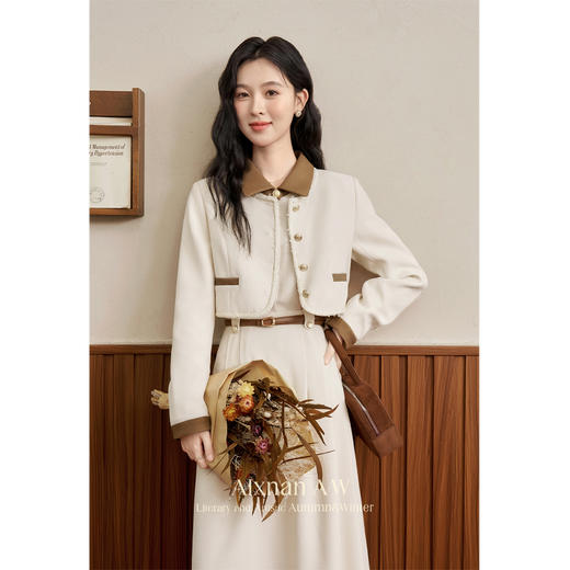 【6折秒杀】鹿向南「白巧茉莉」短款外套女L50517SY 商品图2