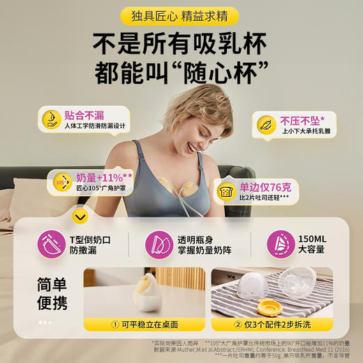 丝韵翼智能版美德乐吸奶器电动双边免手扶静音全自动穿戴式集乳器+免手扶配件 商品图6