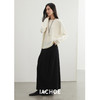 棉仓3561517001- 秋冬通勤斜门襟黑色半身裙  步履不停厚款直筒中长款裙 商品缩略图3