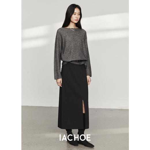 棉仓3561505012-秋季宽松无缝一体羊毛衫  静奢风羊毛羊绒蚕丝毛衣 商品图2