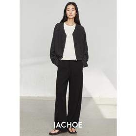 棉仓3561506001-【轻缩羊毛】秋装绵羊毛v领针织开衫外套  *毛衣开衫