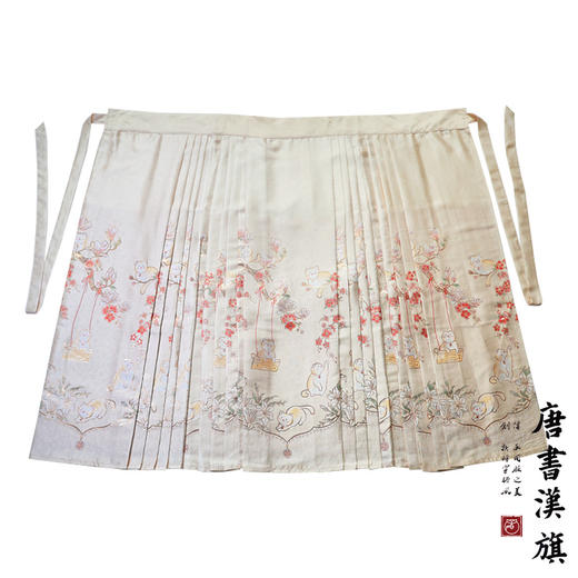 【狸奴戏春】织金妆花工艺新中式国风马面裙招财小猫套装 商品图7