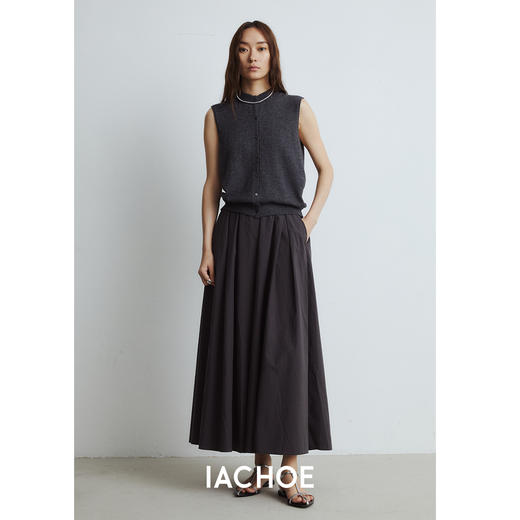 棉仓3561599005-秋季搭配bi备单品针织毛衣 羊毛羊绒针织单排扣马甲开衫 商品图3