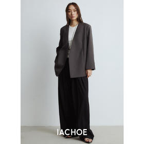 棉仓3521512003-【gentle woman】全羊毛V领西装    通勤宽松小西服外套