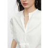 棉仓3531504008- 新中式圆领长袖衬衫设计感上衣   简约宽松白衬衣女春秋 商品缩略图1