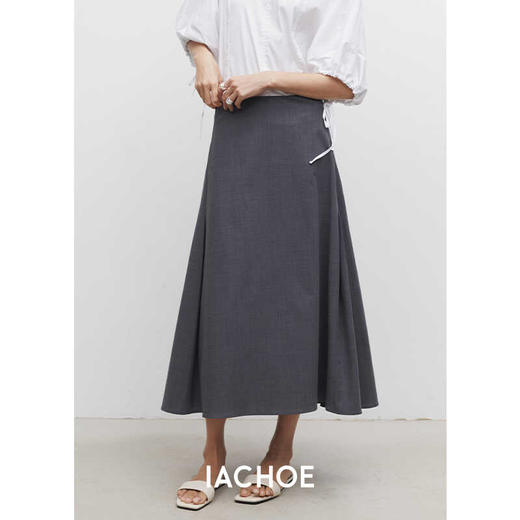 棉仓3531517019-秋季新款老钱风A字半身裙女  职场通勤中长款百搭气质裙子 商品图2