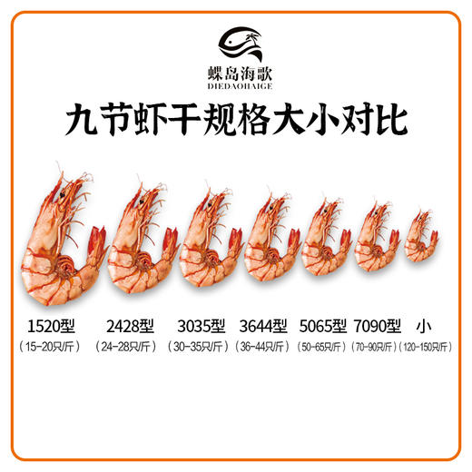 蝶岛海歌甄选经典九节虾干,原生态，肉质鲜美 商品图1