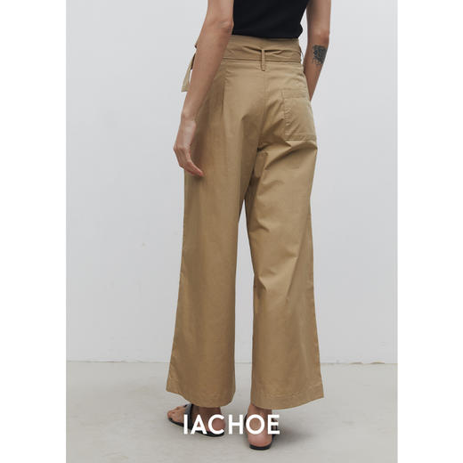 棉仓3531518009-山本风九分阔腿裤腰带款收胯  夏季长绒棉高腰薄款休闲裤 商品图1