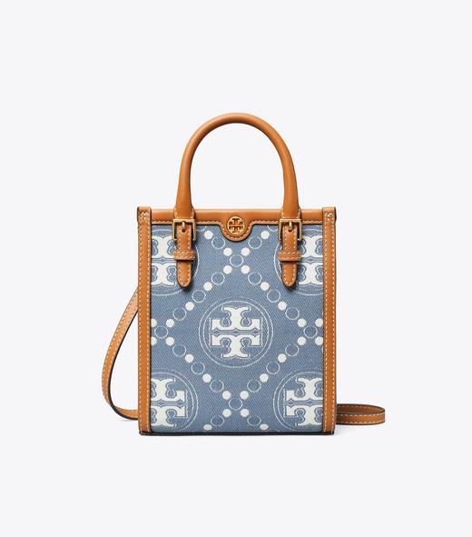 🎉黑五大促！Tory burch 专柜款牛仔老花琴谱包 商品图0