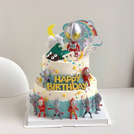 双层奥特曼儿童生日蛋糕（百分百进口动物奶油） 商品图0