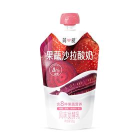 简爱 果蔬营养果蔬沙拉酸奶草莓风味发酵乳 120g/袋