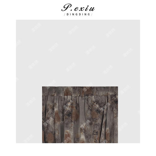 04-·潘依绣丁丁宠粉水墨晕染气质高级感松紧腰半身裙 W-62402 商品图2