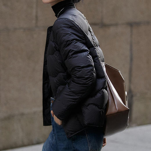 【高货ayts】全新升级【铂金会员441/天猫589/差价148】(15234) 洛诗琳蓄热三防轻薄鹅绒服圆领短款好穿搭羽绒服外套 商品图1