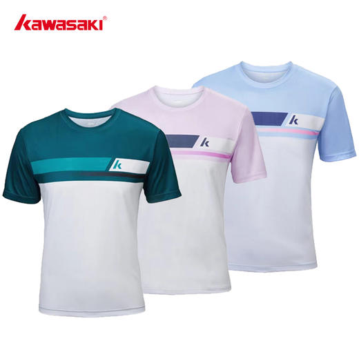 川崎 男女同款 圆领短袖T恤 K1C02-B1962 B2962 商品图0