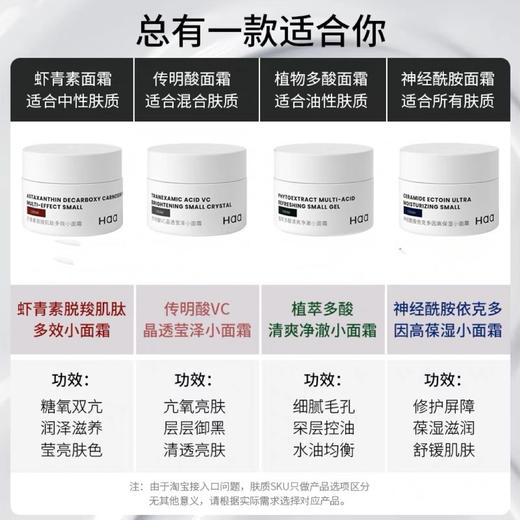 【海关监管】haa神经酰胺-虾青素面霜（12.5gx4）修护屏障改善敏感泛红-会员5折 商品图0