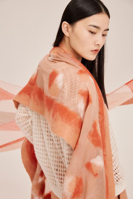 真丝手工毡羊绒围巾SJF95P546K 商品图1