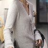 【顺丰包邮】53310 洛诗琳法式气质绑带长袖修身显瘦针织开衫女20314A 商品缩略图2