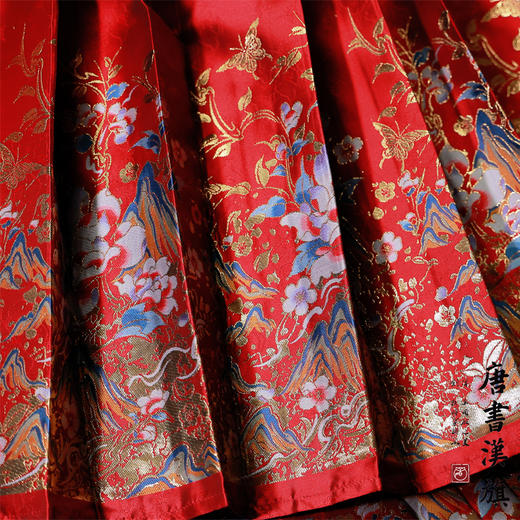 【蝶恋花·霞坞】新中式国风套装织金印花工艺国风马面裙套装 商品图4