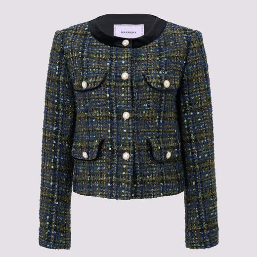 千金小香风粗花呢短外套女24冬轻奢气质高级感女装 商品图1