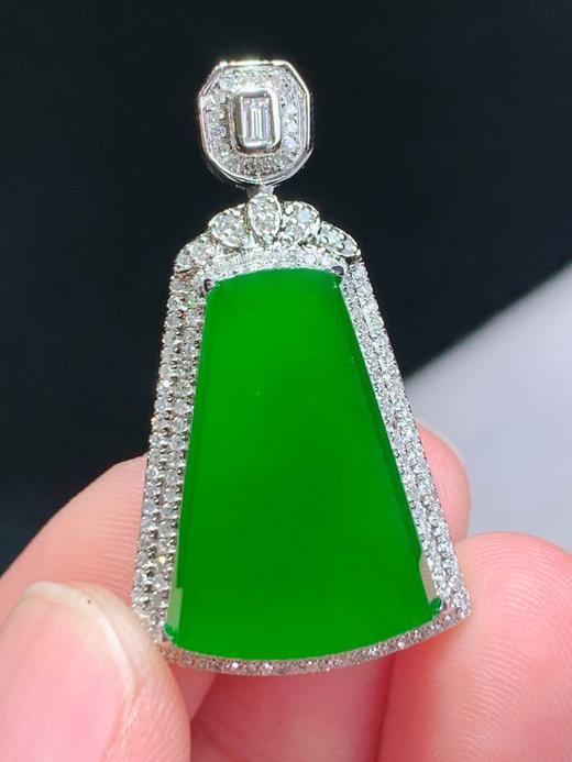 18K金冰辣绿无事牌 商品图3