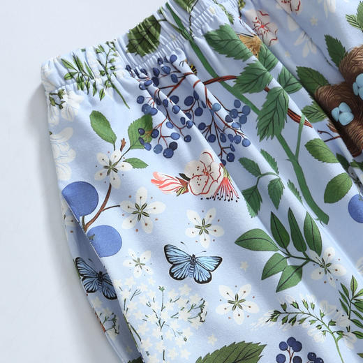 芬腾纯棉睡衣女款2024新款秋季长袖长裤女春季休闲宽松家居服套装 商品图4