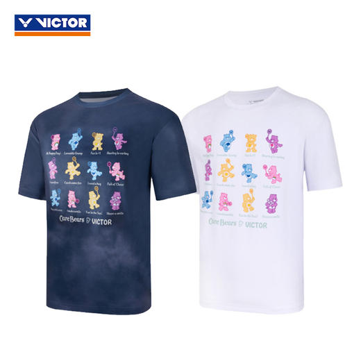 胜利威克多 男女同款 爱心熊联名系列 针织T恤 T-4501CBC 商品图0