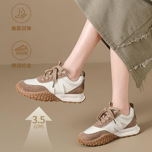 ZHR则则厚底增高运动鞋轻便软底女鞋2024秋季新款ins百搭休闲鞋女 商品图2