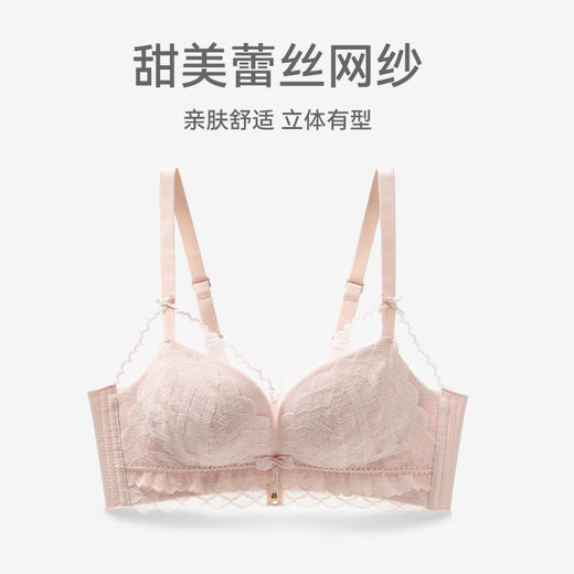 下架 芬腾内衣女上托防下垂文胸性感蕾丝舒适透气无钢圈聚拢收副乳胸罩 商品图0