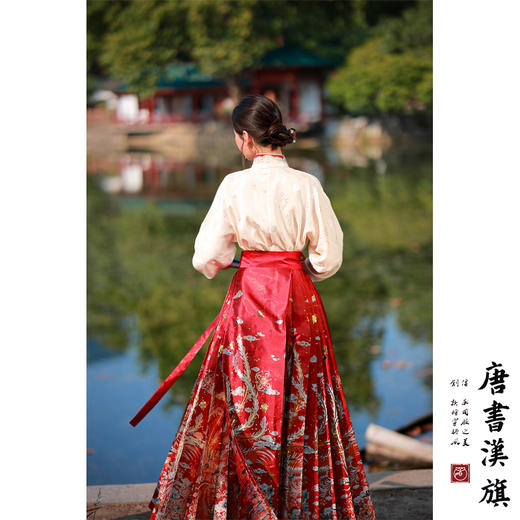 【凤皋九天·漆红】织金妆花工艺新中式国风马面裙故宫红套装 商品图3