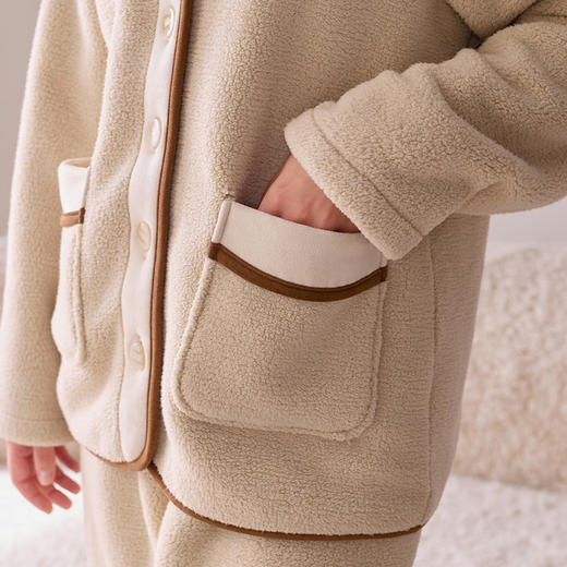 （合作款）芬腾珊瑚绒加绒加厚保暖情侣家居服套装yc0108014 商品图3